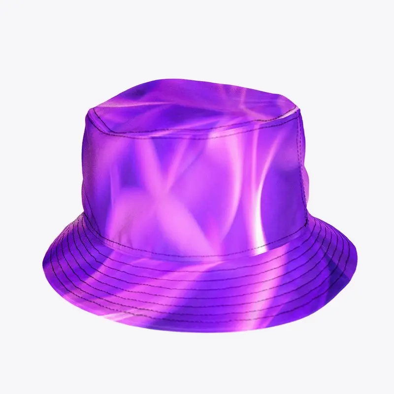 Violet flame all-over print bucket hat