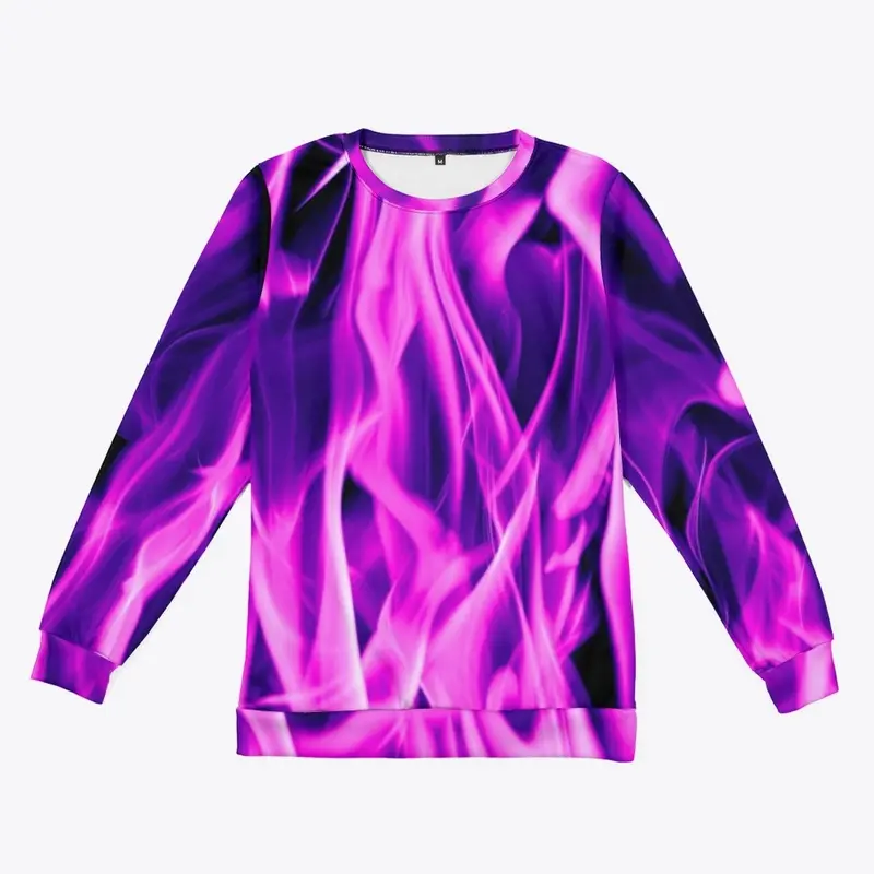 Violet flame all-over print sweatshirt