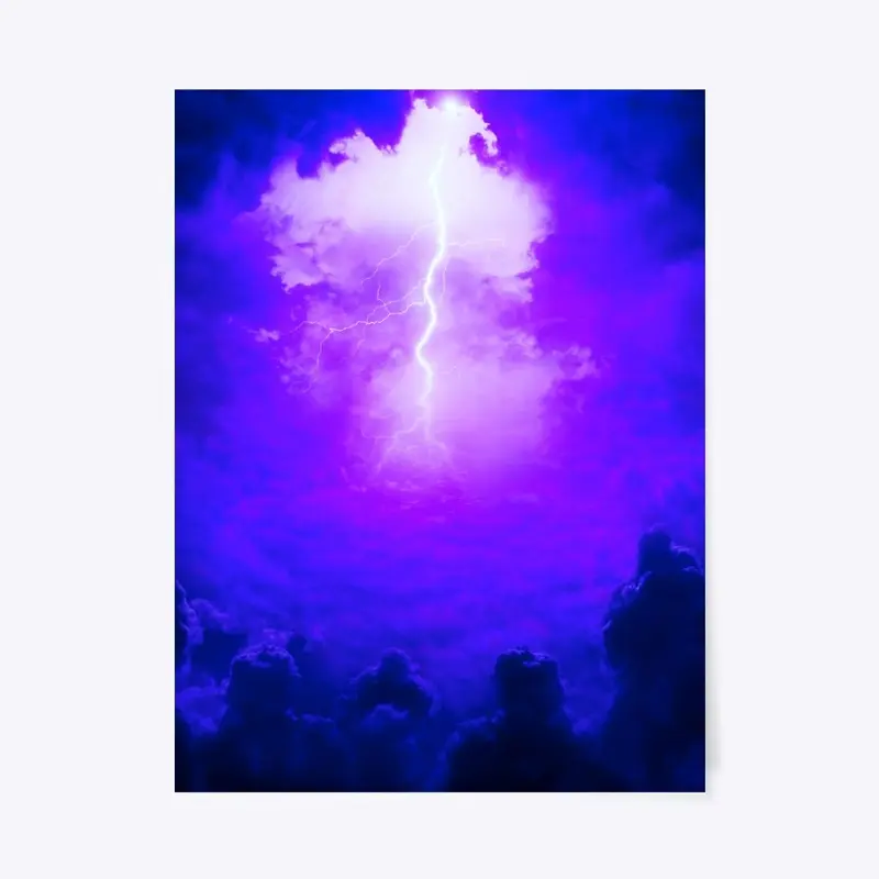 Violet flame lightning poster 18" x 24"