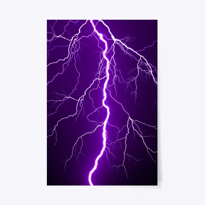 Violet flame lightning poster 24" x 36"