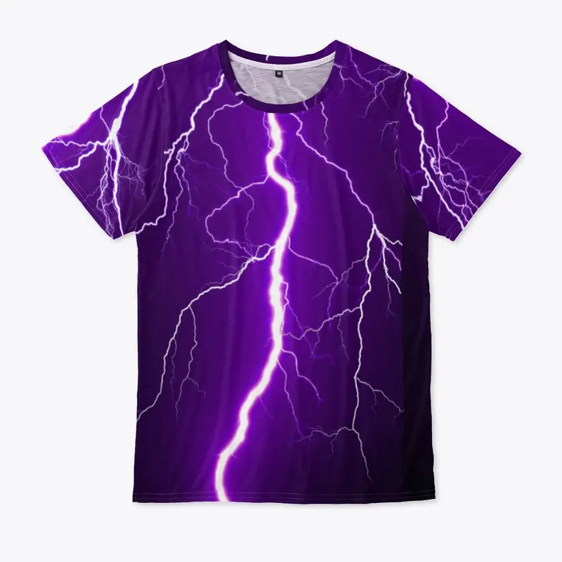 Violet flame lightning print shirt