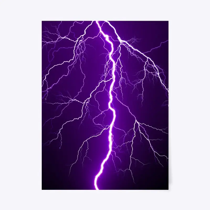 Violet flame lightning poster 18" x 24"