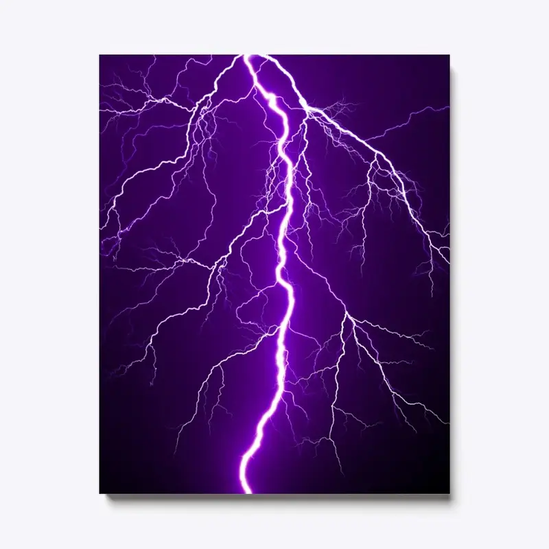 Violet flame lightning canvas print